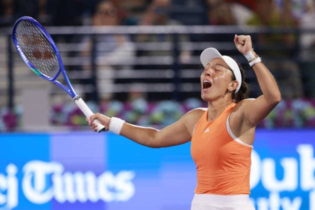 Jessica Pegula jubelt nach dem Sieg, Jubel, Freude, EmotionEndspiel, FinalDubai Duty Free Tennis Championships, Dubai, U.A.E. Copyright: xJuergenxHasenkopfx