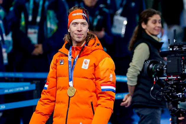 Jorrit Bergsma of the Netherlands looks on after Men s Mass Start Final, Milano Cortina 2026 Winter Olympics: Day 15, Speed skating, Eisschnelllauf - Milano Cortina 2026 Winter Olympics: Day 15, Milano Speed Skating Stadium, February 21, 2026, Milan, Italy.