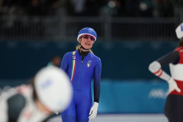 Speed skating, Eisschnelllauf - Milano Cortina 2026 Winter Olympics: Day 15 In Milan, Italy, on February 21, 2026, Francesca Lollobrigida participates in the Women s Mass Start and the Men s Mass Start in speed skating on day fifteen of the Milano Cortina 2026 Winter Olympic Games, Olympische Spiele, Olympia, OS at Milano Speed Skating Stadium Milano Italy  Copyright: xMattiaxMarteganix originalFilename:martegani-serieami260221_np4uG.jpg