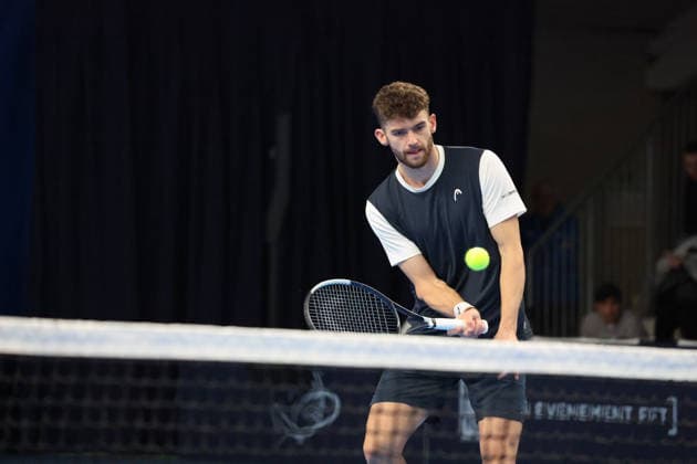 TENNIS : Play In Challenger Lille 2026 - ATP, Tennis Herren 125 Challenger Tour - 21 02 2026 JÃ rÃ me KYM (Suisse) au Play In Challenger Lille 2026, ATP 125 Challenger Tour, le 21 fÃ vrier 2026 - photo Laurent Sanson PsnewZ  Copyright: xLaurentxSANSONx xPsnewZx
