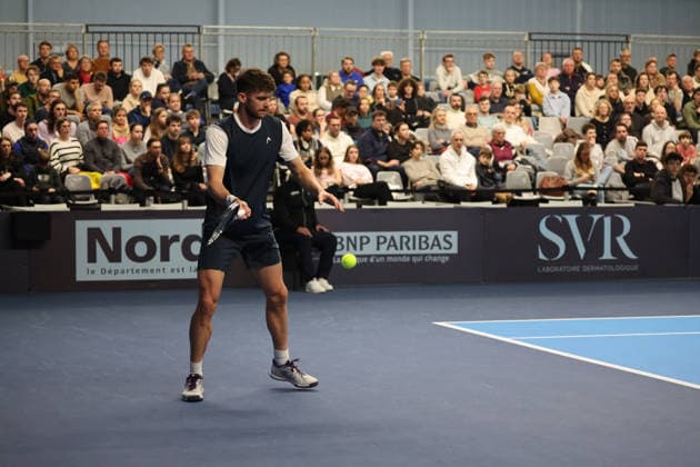 TENNIS : Play In Challenger Lille 2026 - ATP, Tennis Herren 125 Challenger Tour - 21 02 2026 JÃ rÃ me KYM (Suisse) au Play In Challenger Lille 2026, ATP 125 Challenger Tour, le 21 fÃ vrier 2026 - photo Laurent Sanson PsnewZ  Copyright: xLaurentxSANSONx xPsnewZx
