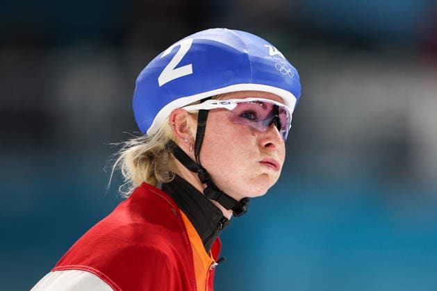 ITALY, MILAN - FEBRUARY 21, 2026: Gold medalist Marijke Groenewoud of the Netherlands celebrates her victory in the women s mass start Speed skating, Eisschnelllauf final at Milano Speed Skating Stadium during the 2026 Winter Olympic Games, Olympische Spiele, Olympia, OS Peter Kovalev TASS  89045559
