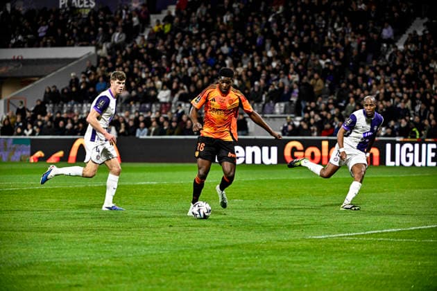 FOOTBALL : Toulouse vs PFC - 23eme Journee de Ligue1 McDonald S - Toulouse - 21 02 2026 Action but et Joie Marshall Munesti (pfc) Toulouse  Copyright: xThierryxBretonx