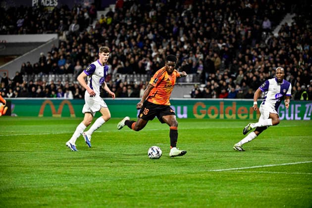 FOOTBALL : Toulouse vs PFC - 23eme Journee de Ligue1 McDonald S - Toulouse - 21 02 2026 Action but et Joie Marshall Munesti (pfc) Toulouse  Copyright: xThierryxBretonx