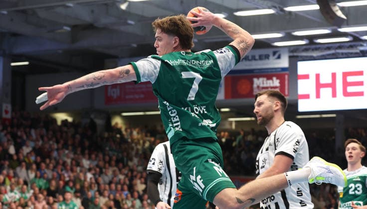 21.02.2026, Deutschland, Göppingen, Handball DAIKIN HBL, FRISCH AUF! Göppingen vs. THW Kiel, Victor Klöve (FAG)