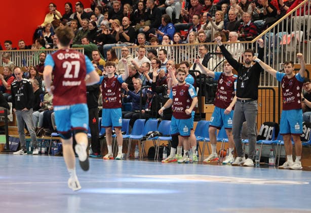 GER HBL2 Saison 2025 2026 VfL Potsdam vs HC Elbflorenz Dresden, 21.02.26, MBS Arena, Potsdam