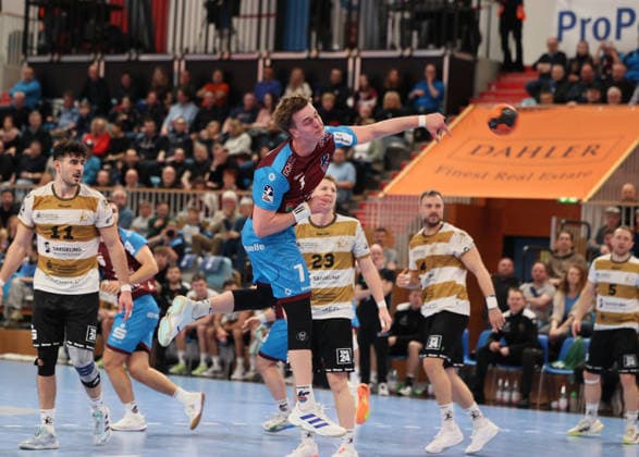 GER HBL2 Saison 2025 2026 VfL Potsdam vs HC Elbflorenz Dresden, 21.02.26, MBS Arena, Potsdam Nicolas PAULNSTEINER (1.VfL Potsdam 7)