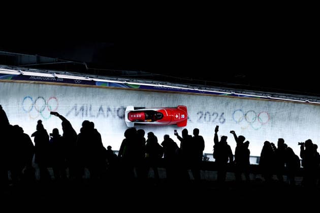 Olympische Winterspiele Milano Cortina 2026 Bob Zweierbob Frauen am 21.02.2026 im Cortina Sliding Centre in Cortina d™Ampezzo Debora Annen Salome Kora ( Schweiz ) *** Olympic Winter Games Milano Cortina 2026 Bobsleigh two-man women on 21 02 2026 at the Cortina Sliding Center in Cortina d™Ampezzo Debora Annen Salome Kora Switzerland xMSx