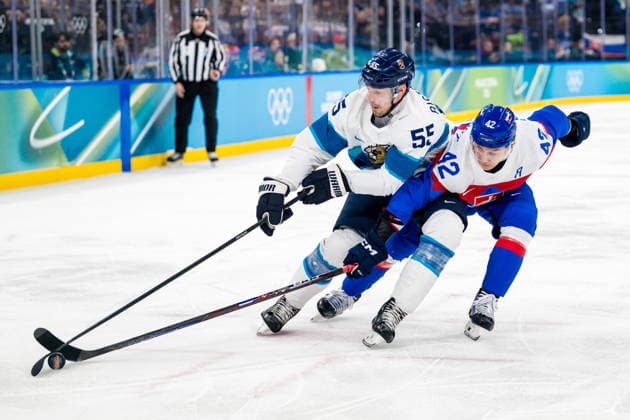 260221 Rasmus Ristolainen of Finland and Martin Fehervary of Slovakia in the men s Ice hockey, Eishockey bronze medal game between Slovakia and Finland during day 15 of the 2026 Winter Olympics on February 21, 2026 in Milan. Photo: Joel Marklund BILDBYRAN kod JM JM0801 bbeng ishockey ice hockey Olympic Games, Olympische Spiele, Olympia, OS olympics winter olympics os ol olympiska spel vinter-os olympiske leker milano cortina 2026 milan cortina 2026 milano cortina 2026 olympic games milano cortina 2026 winter olympic games milano cortina-os milano cortina-ol vinter-ol bronsmatch bronze medal game finland slovakien slovakia *** 260221 Rasmus Ristolainen of Finland and Martin Fehervary of Slovakia in the men s ice hockey bronze medal game between Slovakia and Finland during day 15 of the 2026 Winter Olympics on February 21, 2026 in Milan Photo Joel Marklund BILDBYRAN kod JM JM0801 bbeng ishockey ice hockey olympic games olympics winter olympics os ol olympiska spel vinter os olympiske leker milano cortina 2026 milan cortina 2026 milano cortina 2026 olympic games milano cortina 2026 winter olympic games milano cortina os milano cortina ol vinter ol bronsmatch bronze medal game finland slovakien slovakia  Copyright: JOELxMARKLUND BB260221JM001