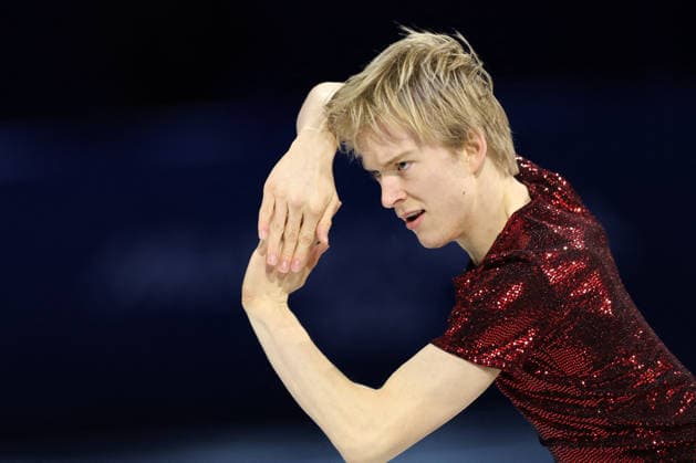 Winter Olympics - Figure skating, Eiskunstlauf Exhibition Gala Daniel Grassl of Team Italy performs during a Figure Skating Exhibition Gala on day fifteen of the Milano Cortina 2026 Winter Olympic Games, Olympische Spiele, Olympia, OS at Milano Ice Skating Arena on February 21, 2026 in Milan, Italy. Photo by Alexis Jumeau ABACAPRESS.COM Milan Italy  Copyright: xJumeauxAlexis ABACAx