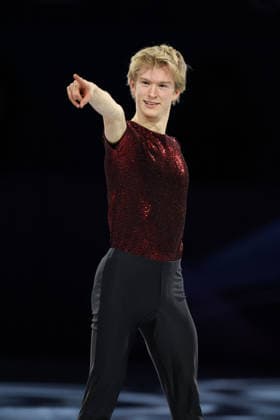 Winter Olympics - Figure skating, Eiskunstlauf Exhibition Gala Daniel Grassl of Team Italy performs during a Figure Skating Exhibition Gala on day fifteen of the Milano Cortina 2026 Winter Olympic Games, Olympische Spiele, Olympia, OS at Milano Ice Skating Arena on February 21, 2026 in Milan, Italy. Photo by Alexis Jumeau ABACAPRESS.COM Milan Italy  Copyright: xJumeauxAlexis ABACAx