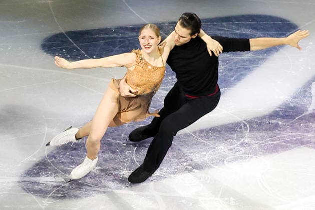 ITALY, MILAN - FEBRUARY 21, 2026: Pair skaters Minerva Fabienne Hase and Nikita Volodin of Germany perform during the Figure skating, Eiskunstlauf exhibition gala at the 2026 Winter Olympic Games, Olympische Spiele, Olympia, OS at Milano Ice Skating Arena 2026 Winter Olympics: Figure Skating  - ZUMAt113 20260221_zaa_t113_805 Copyright: xPeterxKovalevx
