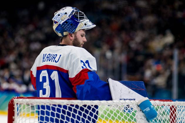260221 Goaltender Samuel Hlavaj of Slovakia in the men s Ice hockey, Eishockey bronze medal game between Slovakia and Finland during day 15 of the 2026 Winter Olympics on February 21, 2026 in Milan. Photo: Joel Marklund BILDBYRAN kod JM JM0801 bbeng ishockey ice hockey Olympic Games, Olympische Spiele, Olympia, OS olympics winter olympics os ol olympiska spel vinter-os olympiske leker milano cortina 2026 milan cortina 2026 milano cortina 2026 olympic games milano cortina 2026 winter olympic games milano cortina-os milano cortina-ol vinter-ol bronsmatch bronze medal game finland slovakien slovakia *** 260221 Goaltender Samuel Hlavaj of Slovakia in the men s ice hockey bronze medal game between Slovakia and Finland during day 15 of the 2026 Winter Olympics on February 21, 2026 in Milan Photo Joel Marklund BILDBYRAN kod JM JM0801 bbeng ishockey ice hockey olympic games olympics winter olympics os ol olympiska spel vinter os olympiske leker milano cortina 2026 milan cortina 2026 milano cortina 2026 olympic games milano cortina 2026 winter olympic games milano cortina os milano cortina ol vinter ol bronsmatch bronze medal game finland slovakien slovakia  Copyright: JOELxMARKLUND BB260221JM009