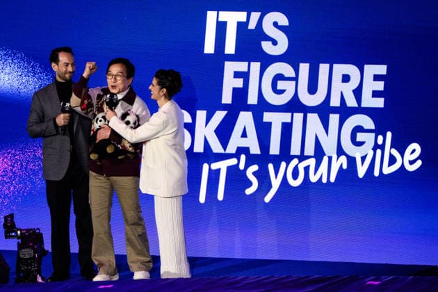 260221 Actor Jackie Chan is interviewed during the Figure skating, Eiskunstlauf Exhibition Gala during day 15 of the 2026 Winter Olympics on February 21, 2026 in Milan. Photo: Carl Sandin BILDBYRAN kod CS CS0890 konstakning figure skating kunstlop Olympic Games, Olympische Spiele, Olympia, OS olympics winter olympics os ol olympiska spel vinter-os olympiske leker milano cortina 2026 milan cortina 2026 milano cortina 2026 olympic games milano cortina 2026 winter olympic games milano cortina-os milano cortina-ol vinter-ol 15 bbeng *** 260221 Actor Jackie Chan is interviewed during the figure skating Exhibition Gala during day 15 of the 2026 Winter Olympics on February 21, 2026 in Milan Photo Carl Sandin BILDBYRAN code CS CS0890 konstakning figure skating kunstlop olympic games olympics winter olympics os ol olympiska spel vinter os olympiske leker milano cortina 2026 milan cortina 2026 milano cortina 2026 olympic games milano cortina 2026 winter olympic games milano cortina os milano cortina ol winter ol 15 bbeng  Copyright: CARLxSANDIN BB260221CS052