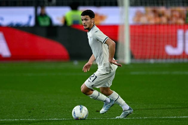 SS Lazio s Reda Belahyane in action during the Serie A soccer match between Cagliari Calcio and SS Lazio at the Unipol Domus in Cagliari, Sardinia - Saturday 21st February 2026. - Soccer  Copyright: x Â®xGianlucaxZuddas LaPressex