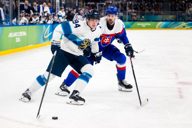 260221 Kaapo Kakko of Finland and Peter Ceresnak of Slovakia in the men s Ice hockey, Eishockey bronze medal game between Slovakia and Finland during day 15 of the 2026 Winter Olympics on February 21, 2026 in Milan. Photo: Emma Wallskog BILDBYRAN kod EW JM0801 bbeng ishockey ice hockey Olympic Games, Olympische Spiele, Olympia, OS olympics winter olympics os ol olympiska spel vinter-os olympiske leker milano cortina 2026 milan cortina 2026 milano cortina 2026 olympic games milano cortina 2026 winter olympic games milano cortina-os milano cortina-ol vinter-ol bronsmatch bronze medal game finland slovakien slovakia *** 260221 Kaapo Kakko of Finland and Peter Ceresnak of Slovakia in the men s ice hockey bronze medal game between Slovakia and Finland during day 15 of the 2026 Winter Olympics on February 21, 2026 in Milan Photo Emma Wallskog BILDBYRAN kod EW JM0801 bbeng ishockey ice hockey olympic games olympics winter olympics os ol olympiska spel vinter os olympiske leker milano cortina 2026 milan cortina 2026 milano cortina 2026 olympic games milano cortina 2026 winter olympic games milano cortina os milano cortina ol vinter ol bronsmatch bronze medal game finland slovakien slovakia  Copyright: EMMAxWALLSKOG BB260221EW079