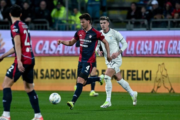 Cagliari s Luca Mazzitelli in action during the Serie A soccer match between Cagliari Calcio and SS Lazio at the Unipol Domus in Cagliari, Sardinia - Saturday 21st February 2026. - Soccer  Copyright: x Â®xGianlucaxZuddas LaPressex
