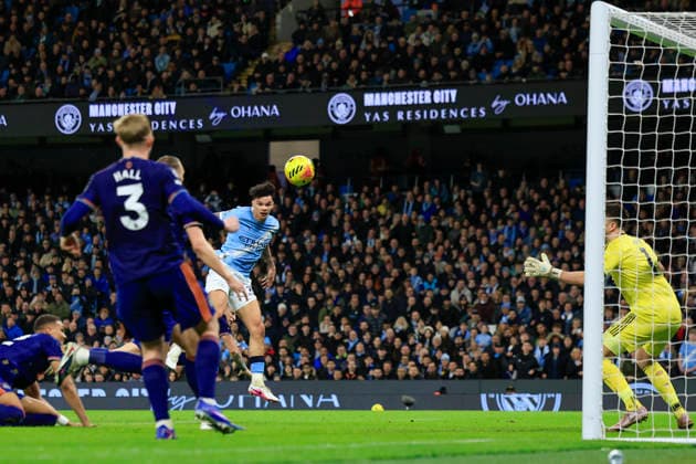 Manchester City v Newcastle United, Premier League Nico O Reilly (33) of Manchester City scores to make it 2-1 during the Premier League match between Manchester City and Newcastle United at the Etihad Stadium, Manchester, UK on 21 February 2026. Manchester Etihad Stadium Manchester UK Editorial use only DataCo restrictions apply See www.football-dataco.com , Copyright: xConorxMolloyx PSI-23787-0038