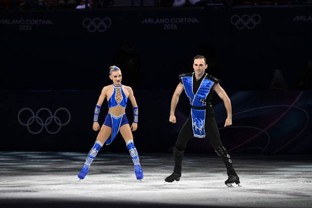 Anastasiia Metelkina Luka Berulava (GEO) during FSK Exhibition Gala, Skating race in Milano, Italy, February 21 2026  Copyright: xFilippoxTomasi IPAxSportx xipa-agency.netx xx IPA_71843945 IPA_Agency_IPA71843945