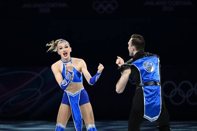 Anastasiia Metelkina Luka Berulava (GEO) during FSK Exhibition Gala, Skating race in Milano, Italy, February 21 2026  Copyright: xFilippoxTomasi IPAxSportx xipa-agency.netx xx IPA_71843930 IPA_Agency_IPA71843930