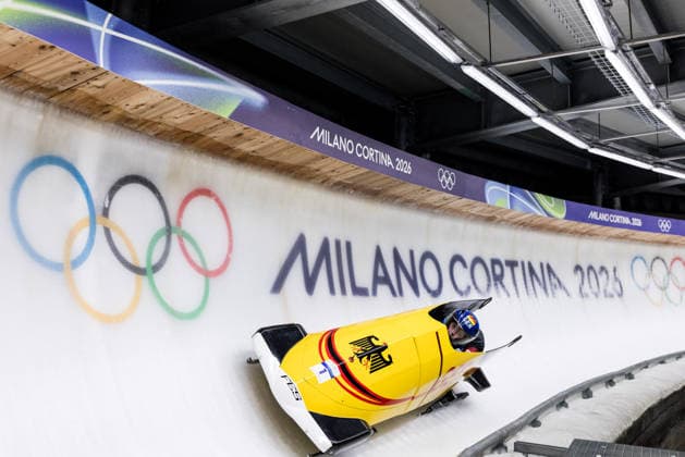 CORTINA, ITALY - FEBRUARY 21: Laura Nolte Deborah Levi (Germany) during the Bobsleigh 2-woman Heat 3 and 4 at the Milano Cortina 2026 Olympics at Cortina Sliding Centre on day 15 of the Milano Cortina 2026 Olympics on February 21, 2026 in Cortina, Italy. Editorial use only. Italy Copyright: xSteffiexWunderlx