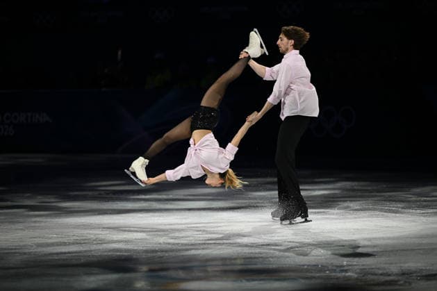 Sara Conti Niccolo Macii (ITA) during FSK Exhibition Gala, Skating race in Milano, Italy, February 21 2026  Copyright: xFilippoxTomasi IPAxSportx xipa-agency.netx xx IPA_71844381 IPA_Agency_IPA71844381