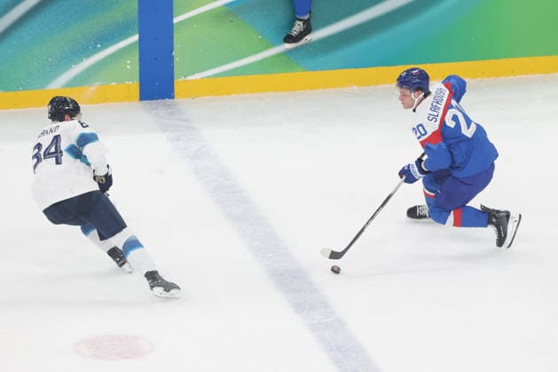 Ice hockey, Eishockey - Milano Cortina 2026 Winter Olympics: Day 15 In Milan, Italy, on February 21, 2026, Kaapo Kakko and Juraj Slafkovsky participate in the Ice Hockey Men s Bronze Medal Game between Slovakia and Finland on day fifteen of the Milano Cortina 2026 Winter Olympic Games, Olympische Spiele, Olympia, OS at Milano Santagiulia Ice Hockey Arena. Milano Italy  Copyright: xMattiaxMarteganix originalFilename:martegani-serieami260221_npmvY.jpg