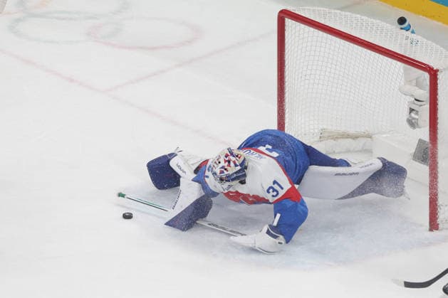 Ice hockey, Eishockey - Milano Cortina 2026 Winter Olympics: Day 15 In Milan, Italy, on February 21, 2026, Hlavaj Samuel participates in the Ice Hockey Men s Bronze Medal Game between Slovakia and Finland on day fifteen of the Milano Cortina 2026 Winter Olympic Games, Olympische Spiele, Olympia, OS at Milano Santagiulia Ice Hockey Arena. Milano Italy  Copyright: xMattiaxMarteganix originalFilename:martegani-serieami260221_npUG7.jpg