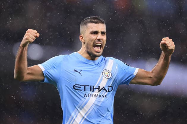 Football - Premier League - Manchester City v Newcastle United 21st February 2026 - Premier League - Manchester City v Newcastle United - Rodri of Manchester City celebrates victory - Photo: Simon Stacpoole Offside. Manchester UK Copyright: xSimonxStacpoolexOffside