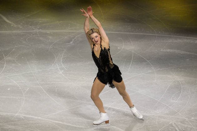 Figure skating, Eiskunstlauf - Milano Cortina 2026 Winter Olympics: Day 15 Amber Glenn during Milano Cortina 2026 Winter Olympics Figure Skating exhibition gala at Milano Ice Skating Arena in Milan on February 21, 2026 Milan Italy  Copyright: xFotoxOlimpikx originalFilename:jastrzebowski-figuresk260221_npRsf.jpg