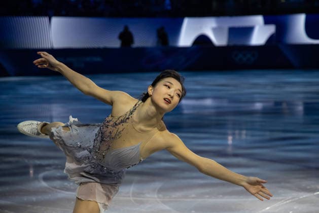 February 21, 2026, Milano, Lombardy, Italy: Kaori Sakamoto of Japan performs in the Figure skating, Eiskunstlauf Gala during the 2026 Winter Olympics at the Milano Ice Skating Arena on Saturday in Milano. Olympics 2026: Milano Cortina: Figure Skating Men s  - ZUMAj89_ 20260221_oly_j89_018 Copyright: xPaulxKitagakixJr.x