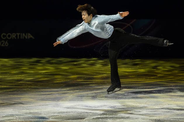 February 21, 2026, Milano, Lombardy, Italy: Shun Sato of Japan performs in the Figure skating, Eiskunstlauf Gala during the 2026 Winter Olympics at the Milano Ice Skating Arena on Saturday in Milano. Milano Italy - ZUMAj89_ 20260221_oly_j89_067 Copyright: xPaulxKitagakixJr.x