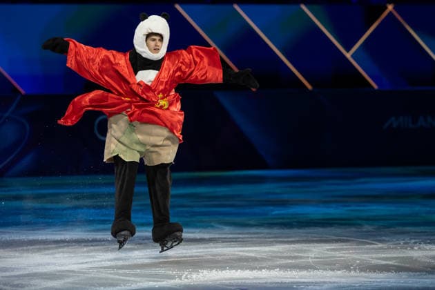 February 21, 2026, Milano, Lombardy, Italy: Gold Medal winner Mikhail Shaidorov of Kazakhstan performs in the Figure skating, Eiskunstlauf Gala during the 2026 Winter Olympics at the Milano Ice Skating Arena on Saturday in Milano. Milano Italy - ZUMAj89_ 20260221_oly_j89_117 Copyright: xPaulxKitagakixJr.x
