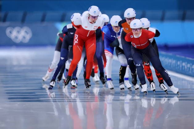 General view, FEBRUARY 21, 2026 - Speed skating, Eisschnelllauf : Women s Mass Start Semi-final during the Milano Cortina 2026 Olympic Winter games, Winterspiele,Spiele, Summer games at Milano Speed Skating Stadium in Milan, Italy. Noxthirdxpartyxsales  aflo_320831542