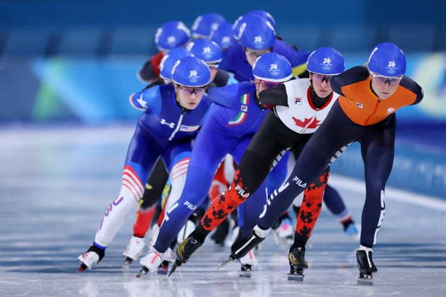 General view, FEBRUARY 21, 2026 - Speed skating, Eisschnelllauf : Women s Mass Start Semi-final during the Milano Cortina 2026 Olympic Winter games, Winterspiele,Spiele, Summer games at Milano Speed Skating Stadium in Milan, Italy. Noxthirdxpartyxsales  aflo_320831581