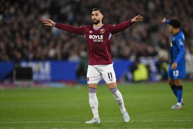 West Ham United v Bournemouth - Premier League Taty Castellanos of West Ham United gestures during the Premier League match between West Ham United and AFC Bournemouth at the London Stadium in Stratford, England, on February 21, 2026. Stratford Greater London United Kingdom  Copyright: xMIxNewsx originalFilename:fletcher-westhamu260221_npLI1.jpg