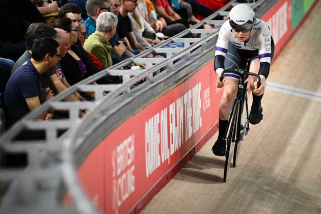 2026 British Cycling Lloyds National Track Championships Picture by Olly Hassell SWpix.com - 22 02 2026 - 2026 British Cycling Lloyds National Track Championships - National Cycling Centre, Manchester, England - Women s Sprint Qualifying - Ellie Stone (Glasgow Track Racing Club) Copyright: x xSWpix.comx(t axPhotographyxHubxLtd)xOllyxHassell SWpix.comx SWP-3203-0820