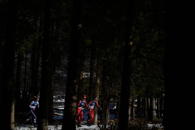 260222 Jessie Diggins of USA, Nadja Kälin of Switzerland and Karoline Simpson-Larsen of Norway competes in the women s 50km classic technique cross-country skiing race during day 16 of the 2026 Winter Olympics on February 22, 2026 in Val di Fiemme. Photo: Maxim Thore BILDBYRAN kod MT MT1003 norge norway sweden sverige skidor cross-country skiing langrenn Olympic Games, Olympische Spiele, Olympia, OS olympics winter olympics os ol olympiska spel vinter-os olympiske leker milano cortina 2026 milan cortina 2026 milano cortina 2026 olympic games milano cortina 2026 winter olympic games milano cortina-os milano cortina-ol vinter-ol 16 bbeng *** 260222 Jessie Diggins of USA, Nadja Kälin of Switzerland and Karoline Simpson Larsen of Norway competes in the women s 50km classic technique cross country skiing race during day 16 of the 2026 Winter Olympics on February 22, 2026 in Val di Fiemme Photo Maxim Thore BILDBYRAN code MT MT1003 norge norway sweden sverige skidor cross country skiing langrenn olympic games olympics winter olympics os ol olympiska spel vinter os olympiske leker milano cortina 2026 milan cortina 2026 milano cortina 2026 olympic games milano cortina 2026 winter olympic games milano cortina os milano cortina ol vinter ol 16 bbeng  Copyright: MAXIMxTHORE BB260222MT048