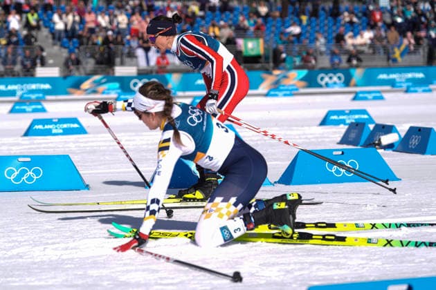 Winter Olympics in Milan Cortina 2026 Val di Fiemme, Italy 20260222. Ebba Andersson from Sweden falls after ski change during the women s 50 km classic at Lago di Tesereo during the Milan Cortina 2026 Winter Olympics. Photo: Terje Pedersen NTB Val di Fiemme Italy EDITORIAL USE ONLY. RESTRICTED USE FOR BETTING COMPANIES Ref:_SPO6EWndtr2-qQ.jpg *** Winter Olympics in Milan Cortina 2026 Val di Fiemme, Italy 20260222 Ebba Andersson from Sweden falls after ski change during the women s 50 km classic at Lago di Tesereo during the Milan Cortina 2026 Winter Olympics Photo Terje Pedersen NTB Val di Fiemme Italy EDITORIAL USE ONLY RESTRICTED USE FOR BETTING COMPANIES  Copyright: xTerjexPedersenx xNTBx