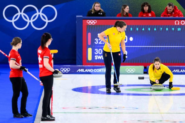 260222 Anna Hasselborg of Sweden competes in a women s gold medal curling match between Switzerland and Sweden during day 16 of the 2026 Winter Olympics on February 22, 2026 in Cortina. Photo: Jon Olav Nesvold BILDBYRAN COP 217 JE0130 curling Olympic Games, Olympische Spiele, Olympia, OS olympics winter olympics os ol olympiska spel vinter-os olympiske leker milano cortina 2026 milan cortina 2026 milano cortina 2026 olympic games milano cortina 2026 winter olympic games milano cortina-os milano cortina-ol vinter-ol 16 bbeng schweiz sveits sweden sverige dam *** 260222 Anna Hasselborg of Sweden competes in a women s gold medal curling match between Switzerland and Sweden during day 16 of the 2026 Winter Olympics on February 22, 2026 in Cortina Photo Jon Olav Nesvold BILDBYRAN COP 217 JE0130 curling olympic games olympics winter olympics os ol olympiska spel vinter os olympiske leker milano cortina 2026 milan cortina 2026 milano cortina 2026 olympic games milano cortina 2026 winter olympic games milano cortina os milano cortina ol vinter ol 16 bbeng schweiz sveits sweden sverige dam  Copyright: JONxOLAVxNESVOLD BB260222JE019