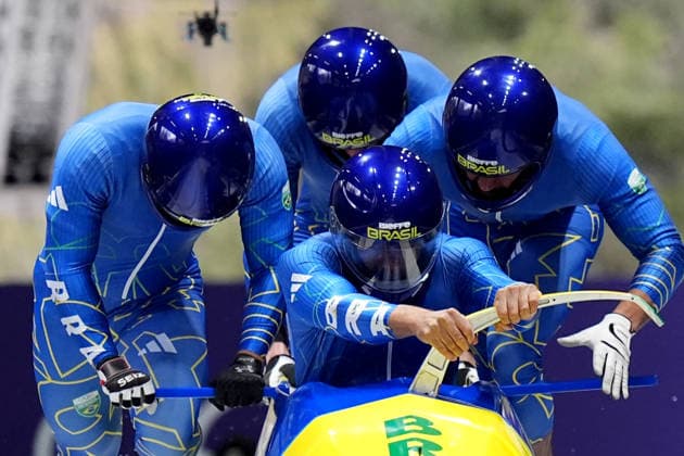 Brasil ™s team Bobsleigh 4-man run 3 at the Cortina Sliding Centre at the Milano Cortina 2026 Winter Olympics, in Cortina (Italy) February 22, 2026 (Spada LaPresse)  Copyright: xSpada LaPressex