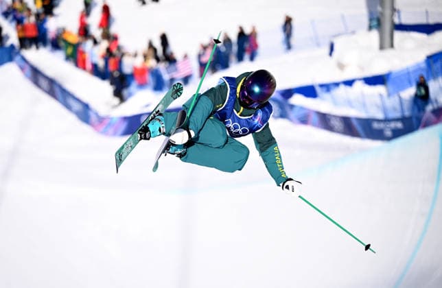 2026 WINTER Olympic Games, Olympische Spiele, Olympia, OS Indra Brown of Australia during the Women™s Freeski Halfpipe final at Livigno Snow Park, on day 16 of the 2026 Milano Cortina Winter Olympic Games in Italy, Sunday, February 22, 2026. ( NO ARCHIVING LIVIGNO SONDRIO ITALY  Copyright: xDANxHIMBRECHTSx 20260222168346431557