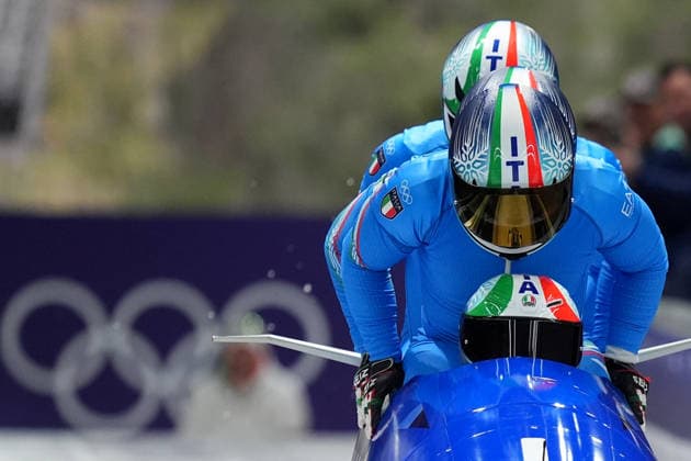Italy ™s team Bobsleigh 4-man run 3 at the Cortina Sliding Centre at the Milano Cortina 2026 Winter Olympics, in Cortina (Italy) February 22, 2026 (Spada LaPresse)  Copyright: xSpada LaPressex