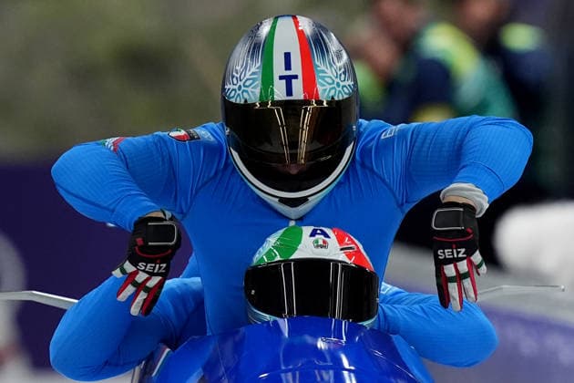 Italy ™s team Bobsleigh 4-man run 3 at the Cortina Sliding Centre at the Milano Cortina 2026 Winter Olympics, in Cortina (Italy) February 22, 2026 (Spada LaPresse)  Copyright: xSpada LaPressex