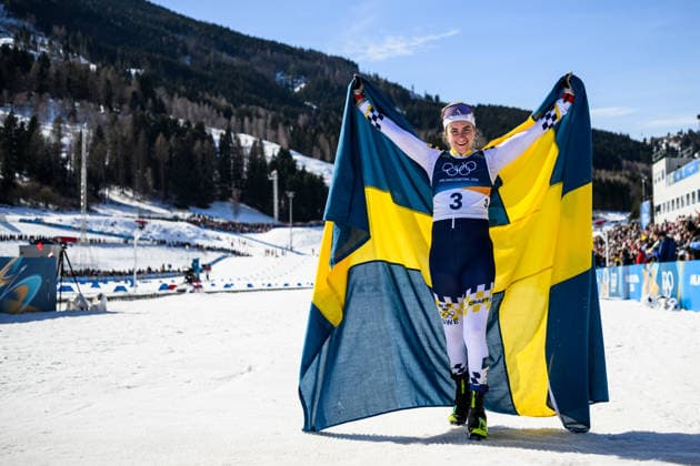 260222 Ebba Andersson of Sweden celebrates winning in the women s 50km classic technique cross-country skiing race during day 16 of the 2026 Winter Olympics on February 22, 2026 in Val di Fiemme. Photo: Maxim Thore BILDBYRAN kod MT MT1003 jubel sweden sverige skidor cross-country skiing langrenn Olympic Games, Olympische Spiele, Olympia, OS olympics winter olympics os ol olympiska spel vinter-os olympiske leker milano cortina 2026 milan cortina 2026 milano cortina 2026 olympic games milano cortina 2026 winter olympic games milano cortina-os milano cortina-ol vinter-ol 16 bbeng *** 260222 Ebba Andersson of Sweden celebrates winning in the women s 50km classic technique cross country skiing race during day 16 of the 2026 Winter Olympics on February 22, 2026 in Val di Fiemme Photo Maxim Thore BILDBYRAN kod MT MT1003 jubel sweden sverige skidor cross country skiing langrenn olympic games olympics winter olympics os ol olympiska spel vinter os olympiske leker milano cortina 2026 milan cortina 2026 milano cortina 2026 olympic games milano cortina 2026 winter olympic games milano cortina os milano cortina ol vinter ol 16 bbeng  Copyright: MAXIMxTHORE BB260222MT073