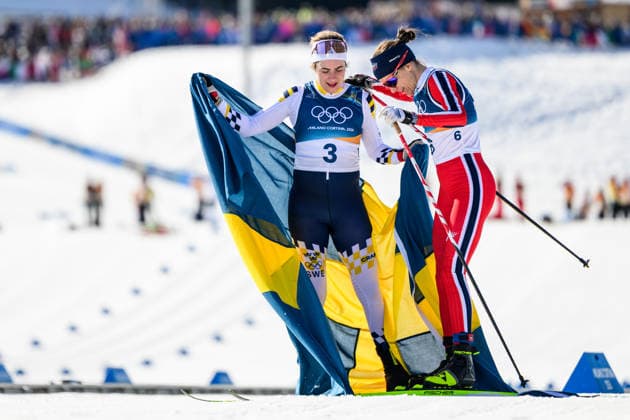 260222 Ebba Andersson of Sweden and Heidi Weng of Norway celebrate after competing in the women s 50km classic technique cross-country skiing race during day 16 of the 2026 Winter Olympics on February 22, 2026 in Val di Fiemme. Photo: Maxim Thore BILDBYRAN kod MT MT1003 jubel sweden sverige norge norway skidor cross-country skiing langrenn Olympic Games, Olympische Spiele, Olympia, OS olympics winter olympics os ol olympiska spel vinter-os olympiske leker milano cortina 2026 milan cortina 2026 milano cortina 2026 olympic games milano cortina 2026 winter olympic games milano cortina-os milano cortina-ol vinter-ol 16 bbeng *** 260222 Ebba Andersson of Sweden and Heidi Weng of Norway celebrate after competing in the women s 50km classic technique cross country skiing race during day 16 of the 2026 Winter Olympics on February 22, 2026 in Val di Fiemme Photo Maxim Thore BILDBYRAN kod MT MT1003 jubel sweden sverige norge norway skidor cross country skiing langrenn olympic games olympics winter olympics os ol olympiska spel vinter os olympiske leker milano cortina 2026 milan cortina 2026 milano cortina 2026 olympic games milano cortina 2026 winter olympic games milano cortina os milano cortina ol vinter ol 16 bbeng  Copyright: MAXIMxTHORE BB260222MT079
