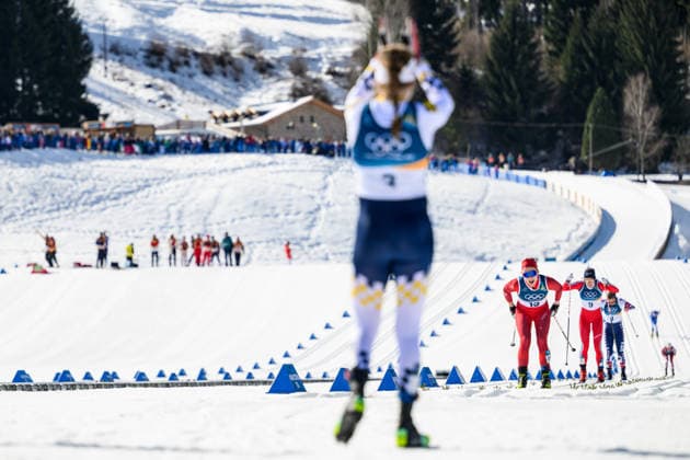 260222 Nadja Kälin of Switzerland and Ebba Andersson of Sweden competes in the women s 50km classic technique cross-country skiing race during day 16 of the 2026 Winter Olympics on February 22, 2026 in Val di Fiemme. Photo: Maxim Thore BILDBYRAN kod MT MT1003 norge norway sweden sverige skidor cross-country skiing langrenn Olympic Games, Olympische Spiele, Olympia, OS olympics winter olympics os ol olympiska spel vinter-os olympiske leker milano cortina 2026 milan cortina 2026 milano cortina 2026 olympic games milano cortina 2026 winter olympic games milano cortina-os milano cortina-ol vinter-ol 16 bbeng *** 260222 Nadja Kälin of Switzerland and Ebba Andersson of Sweden competes in the women s 50km classic technique cross country skiing race during day 16 of the 2026 Winter Olympics on February 22, 2026 in Val di Fiemme Photo Maxim Thore BILDBYRAN kod MT MT1003 norge norway sweden sverige skidor cross country skiing langrenn olympic games olympics winter olympics os ol olympiska spel vinter os olympiske leker milano cortina 2026 milan cortina 2026 milano cortina 2026 olympic games milano cortina 2026 winter olympic games milano cortina os milano cortina ol vinter ol 16 bbeng  Copyright: MAXIMxTHORE BB260222MT086