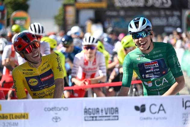 Volta Algarve 2026 Stage 5 ALTO DO MALHAO (LOULE), PORTUGAL - FEBRUARY 22 : Ayuso Juan (ESP) of Lidl - Trek and Magnier Paul (FRA) of Soudal Quick-Step during stage 5 of the 52th edition of Volta Algarve an UCI ProSeries 2.Pro cycling road race stage for Men Elite of 148.4 km with start in Faro and finish in Alto do Malhao (Loule) on February 22, 2026 in Alto do Malhao (Loule), Portugal, 22 02 2026 ( Motordriver Guy De Vuyst - Alto do Malhao (Loule) Portugal  Copyright: xNicoxVereeckenx