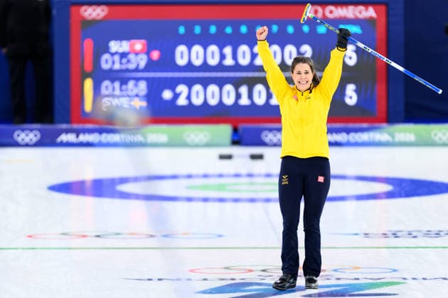 260222 Anna Hasselborg of Sweden celebrate winning in women s gold medal curling match between Switzerland and Sweden during day 16 of the 2026 Winter Olympics on February 22, 2026 in Cortina. Photo: Jon Olav Nesvold BILDBYRAN COP 217 JE0130 jubel curling Olympic Games, Olympische Spiele, Olympia, OS olympics winter olympics os ol olympiska spel vinter-os olympiske leker milano cortina 2026 milan cortina 2026 milano cortina 2026 olympic games milano cortina 2026 winter olympic games milano cortina-os milano cortina-ol vinter-ol 16 bbeng schweiz sveits sweden sverige dam *** 260222 Anna Hasselborg of Sweden celebrate winning in women s gold medal curling match between Switzerland and Sweden during day 16 of the 2026 Winter Olympics on February 22, 2026 in Cortina Photo Jon Olav Nesvold BILDBYRAN COP 217 JE0130 jubilation curling olympic games olympics winter olympics os ol olympiska spel vinter os olympiske leker milano cortina 2026 milan cortina 2026 milano cortina 2026 olympic games milano cortina 2026 winter olympic games milano cortina os milano cortina ol vinter ol 16 bbeng schweiz sveits sweden sverige dam  Copyright: JONxOLAVxNESVOLD BB260222JE059