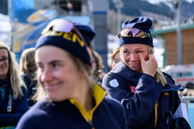 260222 Emma Ribom of Sweden cries after the women s 50km classic technique cross-country skiing race during day 16 of the 2026 Winter Olympics on February 22, 2026 in Val di Fiemme. Photo: Maxim Thore BILDBYRAN kod MT MT1003 skidor cross-country skiing langrenn Olympic Games, Olympische Spiele, Olympia, OS olympics winter olympics os ol olympiska spel vinter-os olympiske leker milano cortina 2026 milan cortina 2026 milano cortina 2026 olympic games milano cortina 2026 winter olympic games milano cortina-os milano cortina-ol vinter-ol 16 bbeng sweden sverige *** 260222 Emma Ribom of Sweden cries after the women s 50km classic technique cross country skiing race during day 16 of the 2026 Winter Olympics on February 22, 2026 in Val di Fiemme Photo Maxim Thore BILDBYRAN kod MT MT1003 skidor cross country skiing langrenn olympic games olympics winter olympics os ol olympiska spel vinter os olympiske leker milano cortina 2026 milan cortina 2026 milano cortina 2026 olympic games milano cortina 2026 winter olympic games milano cortina os milano cortina ol vinter ol 16 bbeng sweden sverige  Copyright: MAXIMxTHORE BB260222MT140